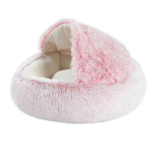 Apmemiss Clearance Cat Bed Round Plush Fluffy Hooded Cat Bed Cave, Cozy for Indoor Cats or Small Dog beds, Soothing Pet Beds Calm Anti-nxiety Dog Bed - Waterproof Bottom Washable